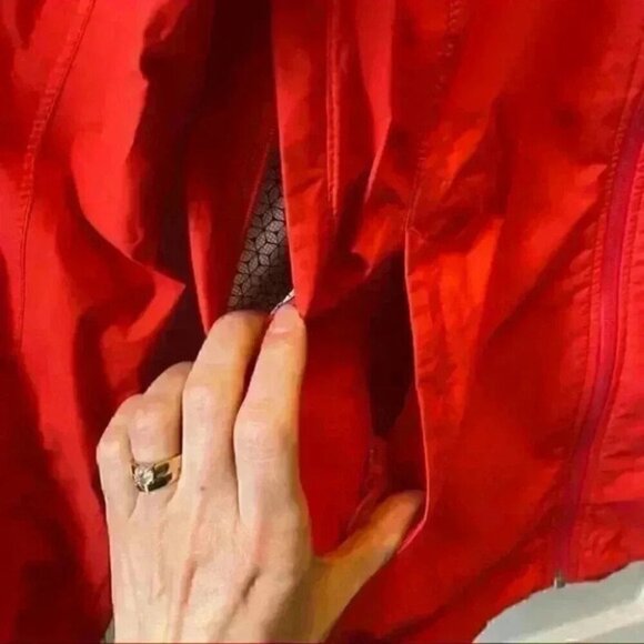 Columbia Jacket Omni Shield Waterproof Nylon Windbreaker Hood Coral Orange XS - Picture 6 of 16